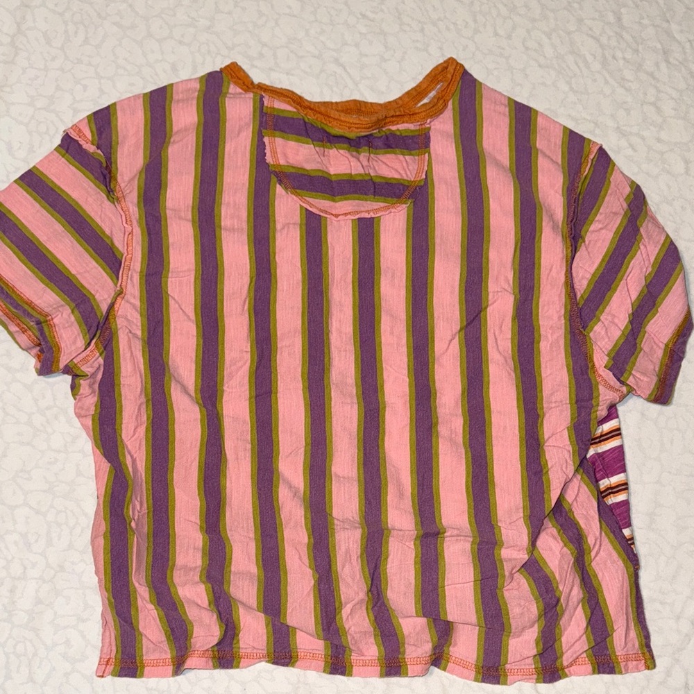 We The Free Multicolor Striped Short Sleeve Tee - Picture 3 of 3